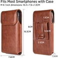 thumbnail image 3 of Phone Case Cell Phone Pouch for iPhone 15, 15 Pro 14, 14 Pro 13, 13 Pro 12, 12 Pro 11, 11Pro Leather Cell Phone Belt Holder, 3 of 6