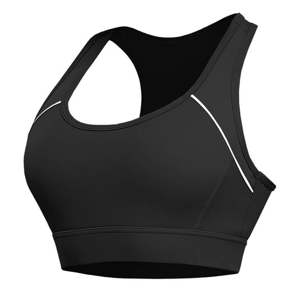 Glisme Sports Bras For Women High Support Sports Underwear High Intensity Running Proof Big Chest Fitness Absorbing Vest Yoga Bra Workout Yoga Top Athletic Black