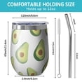 thumbnail image 5 of 12oz Stainless Steel Insulated Wine Tumbler with Lid and Straw – Double Wall Vacuum Mug for Hot & Cold Drinks, 304 Steel Interior, Sweat-Free Design, 5 of 5