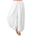 thumbnail image 2 of Koszal Women Loose Drawstring Solid Color Wide Leg Long Pants Yoga Harem Trousers, 2 of 7