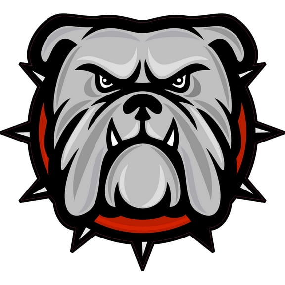 StickerTalk Front Facing Red Bulldog Sticker, 5 inches x 4.5 inches