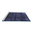 thumbnail image 2 of Ahgly Company Machine Washable Indoor Round Abstract Blue Modern Area Rugs, 4' Round, 2 of 4