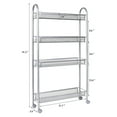 thumbnail image 5 of Ktaxon 4-Tier Utility Cart Mesh Rolling Storage Cart Kitchen Storage Cart on Wheels, 5 of 10