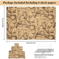 thumbnail image 2 of Retro Map Wrapping Paper, Black Mysterious Ocean Sea Far East World Old Map Sailing Boat Nautical Kraft Wrap Paper, 6 Sheets Folded Flat 20x28 inches per Sheet for Traveller Libraries Birthday, 2 of 7