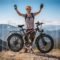 thumbnail image 4 of PUJH Fat Tire Dual Motor Electric Bike for Adults, 6OOOW, 60V, 45 mh, Long Range, 24 Inch, Full Suspension, Hydraulic Disc Brake, Off Road Ebike, 4 of 9
