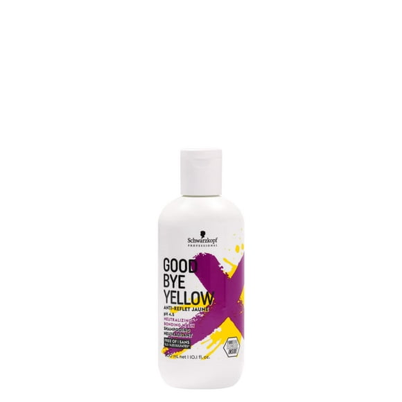 GOODBYE YELLOW Neutralizing Wash Shampoo â Color Balancing for Brassy and Yellow Tones â Cleansing Vegan Hair Care with Purple and Blue Pigments, 10.1oz