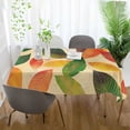 thumbnail image 3 of Yayeee Tablecloths 54" x 54" Rectangle Wrinkle Resistant Party Table Cover, Green Retro Autumn Leaves, 3 of 8
