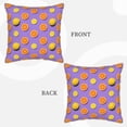 thumbnail image 3 of Fotbe Yellow Lemon And Orange Pattern Velvet Decorative Throw Pillow Covers with Elegant Piping, Soft Plush Cushion Cover for Sofa, Bed, Car, Office-18"x18", 3 of 8