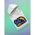 thumbnail image 3 of Be Visible Bubblegum Banner Hoodie Women -Smartprints Designs, Female Large, 3 of 4