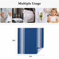 thumbnail image 4 of Blue Striped Cloth Napkins, Farmhouse Blue White Stripes Washable and Reusable Dinner Napkins Set of 8, Table Napkin for Kitchen Party Birthday Wedding Hotel Housewarming 20"x20", 4 of 8