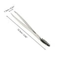 thumbnail image 2 of Unique Bargains 1 Pc With Brush Eyebrow Tweezer for Bathroom Travel Hotel Silver Tone Stainless Steel, 2 of 4
