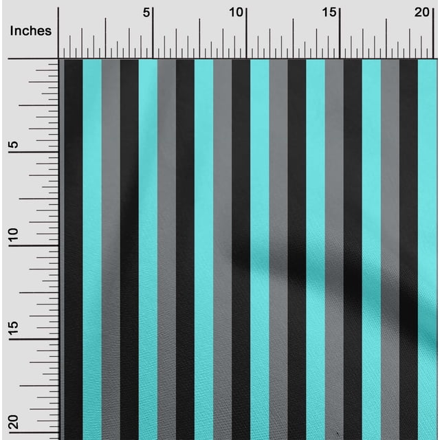 oneOone Tissu Polyester Lycra Bleu Aqua Rayures Tissu pour Robe Tissu Imprimé au Mètre 56 Pouces de Large-9k7