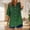 #307-Green, variant on Haivin Women's Cotton Linen Blouse, Short Sleeve with Button Cuffs, Floral Printed V-Neck Shirt for Spring Summer Fall Casual Wear