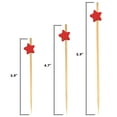 thumbnail image 2 of BambooMN 3.9" Decorative Star Bamboo Cocktail Fruit Sandwich Toothpicks Skewers for Catered Events, Holiday's, Restaurants or Buffet Party Supplies, 100 Pieces, 2 of 5