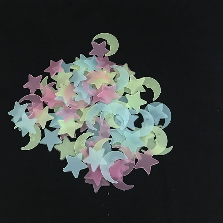 Glow Dark Stars Stickers Ceiling - 50/100pcs 3d Luminous Wall Sticker Baby  Room - Aliexpress