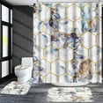 thumbnail image 5 of Brythos 4Pcs Shower Curtain Set,Bathroom Rug Set,Bathroom Sets,Style12,72"X72", 5 of 6