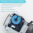 thumbnail image 2 of NineLeaf 4PK Compatible for DYMO D1 45016 1/2" x 23' (12mm x 7m) Black on Blue Label Maker Tape for Label Manager 100 120P 160 210D, 2 of 7