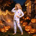 thumbnail image 2 of Futezty Little Girls Boys Halloween Pumpkin Graphic Long Sleeve Pajamas Sets Toddler Pjs Kids Fall Winter Sleepwears 2T-9T, 2 of 7