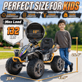 thumbnail image 5 of TOYBSNR 24V Ride on Toy for Kid, Electric ATV with Remote Control, 4 Wheeler with Music & Colored Light, 2WD/4WD Switchable Power Quad for 3-8 Years Old, Yellow, 5 of 10