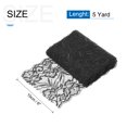 thumbnail image 2 of Uxcell 6" Wide 5 Yard Lace Ribbon Floral Pattern Black Lace Trim Ribbon, 2 of 5