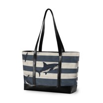 FORMRS Laptop Tote Bag for Women with 15.6" Computer Compartments Handbag, Dark Sharks