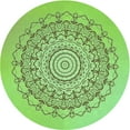 thumbnail image 1 of Ahgly Company Machine Washable Indoor Round Transitional Green Onion Green Area Rugs, 5' Round, 1 of 7