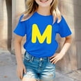 thumbnail image 2 of Children's Short Sleeve Cotton T-Shirt with Funny Letter Print – Casual Comfortable Top for Toddler Baby Boys and Girls, 2 of 4