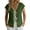 Army Green, variant on Summer Blouses for Women 2026 Classic Casual Short Sleeve V-Neck Circle Tops - Bow Tie for Beach Yellow S