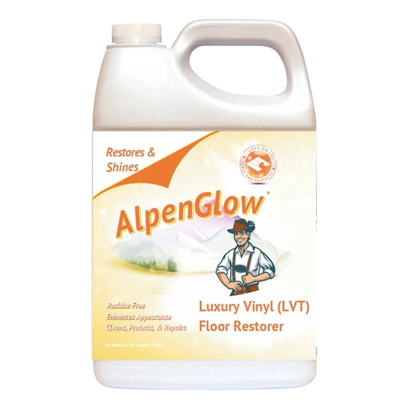 Alpenglow Luxury Vinyl Floor Restorer – High-Gloss Polish & Scratch Repair, Streak-Free Shine, Easy to Apply , 1 Gallon