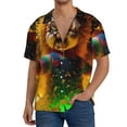 thumbnail image 7 of Lsque Chucky print Men's Cuban Collar Short Sleeve Shirt Summer Beachwear Casual Button Down Fashionable Vacation Leisure Shirt-Medium, 7 of 7