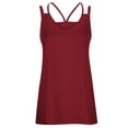 thumbnail image 3 of Lixiuxyad Camisole Casual Tanks Summer V Neck Tank Tops For Women Silk Satin Summer Sleeveless Camisole Straps Top(Red XXL), 3 of 5