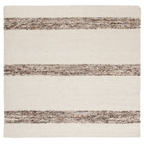 SAFAVIEH Natura Margaret Striped Area Rug, Ivory/Brown, 6' x 6' Square