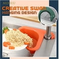 thumbnail image 4 of SHAR Thickened Triangle Sink Rack (Yellow), Swan Shaped Sink Strainer Basket, Kitchen Drainer Storage Rack for Fruits, Vegetables, Garbage, Leftovers, 4 of 5