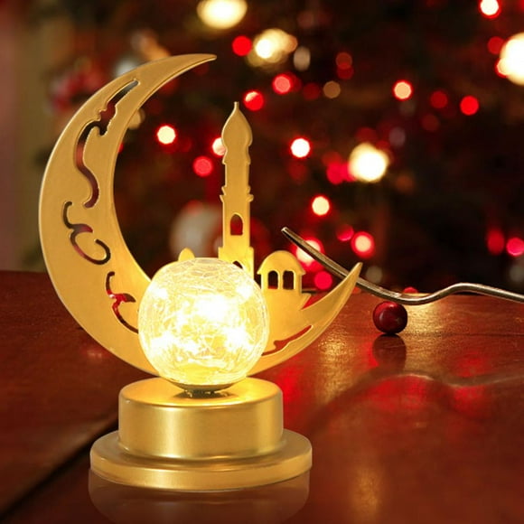 Feltree Iron Decorative Table Lamp Battery Powered, Warm LED Fairy Light Bedside Lamp for Bedroom Christmas Gift