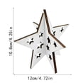 thumbnail image 2 of 4th of July Wooden Star,250th Anniversary 3D Patriotic Memorial Day Tiered Tray,,Decor Rustic Red White Blue Star,Table Decor for American Independence Day Home Office F Shelf, 2 of 8