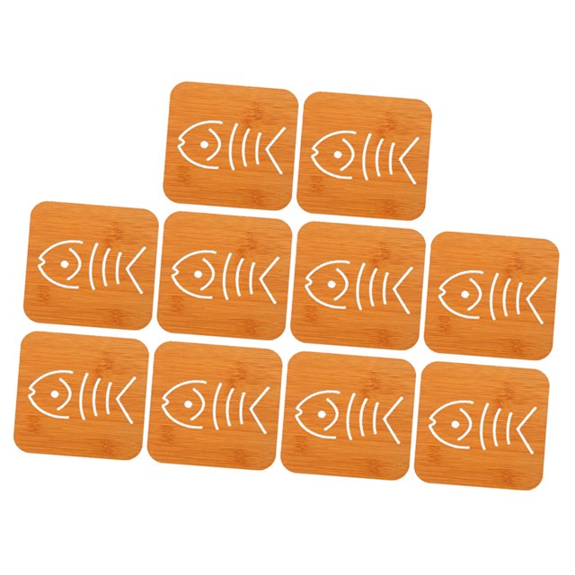 10Pack Natural Bamboo Mats Hot Pot Potholder 4 A 6 Pulgadas Taza De Almohadillas Antideslizante Durable Para Platos Calientes Sunnimix Alfombrillas de bambú