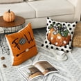 thumbnail image 5 of Sm:)e Pumpkin Bow Dot Truck Fall Throw Pillow Covers, 18 x 18 Inch Autumn Flower Vases Thankful Grateful Blessed Harvest Floral Orange Decorations for Sofa Couch Set of 4, 5 of 8