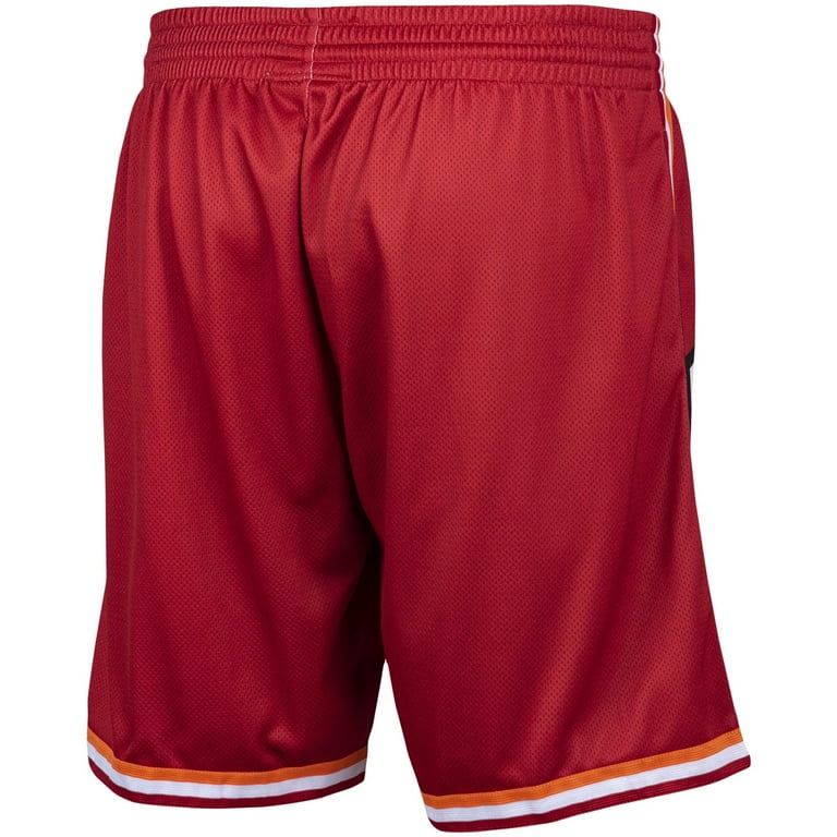 Men's Mitchell & Ness Red Miami Heat Hardwood Classics Big Face 2.0 Shorts
