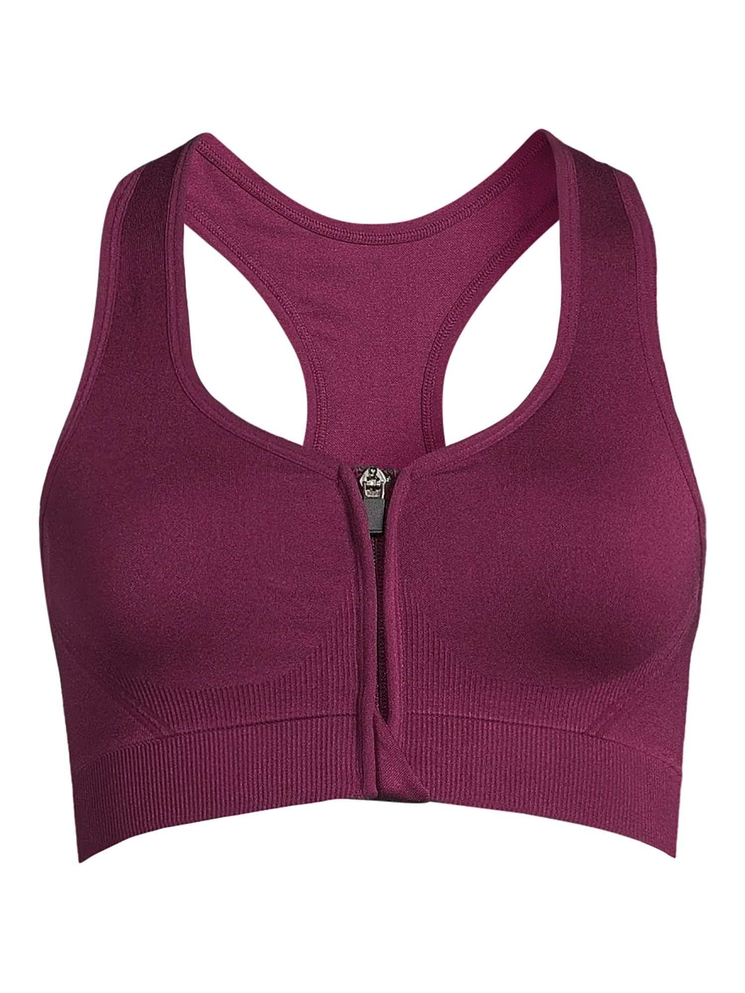 Avia Women’s Seamless Zip Front Sports Bra