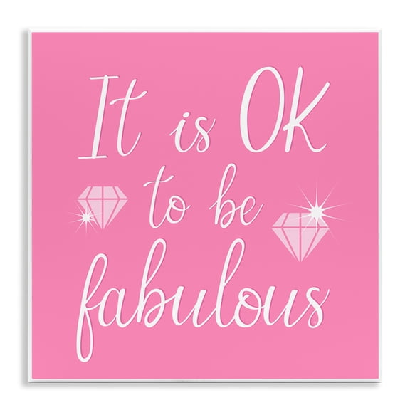 Stupell Industries Eclectic Ok to be Fabulous Wall Plaque Art, 12 x 12, by Martina Pavlova