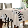 thumbnail image 3 of GZHJMY Zebra Tablecloth, Rectangle Waterproof Washable Polyester Table Cover for Picnic Dinner Holiday Party Decor, 54 x 54 Inch, 3 of 7