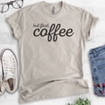 thumbnail image 2 of But First Coffee T-shirt, Unisex Women's Men's Shirt, Funny Coffee T-shirt, Caffiene Shirt, Espresso Shirt, Light Silk Gray, Large, 2 of 6