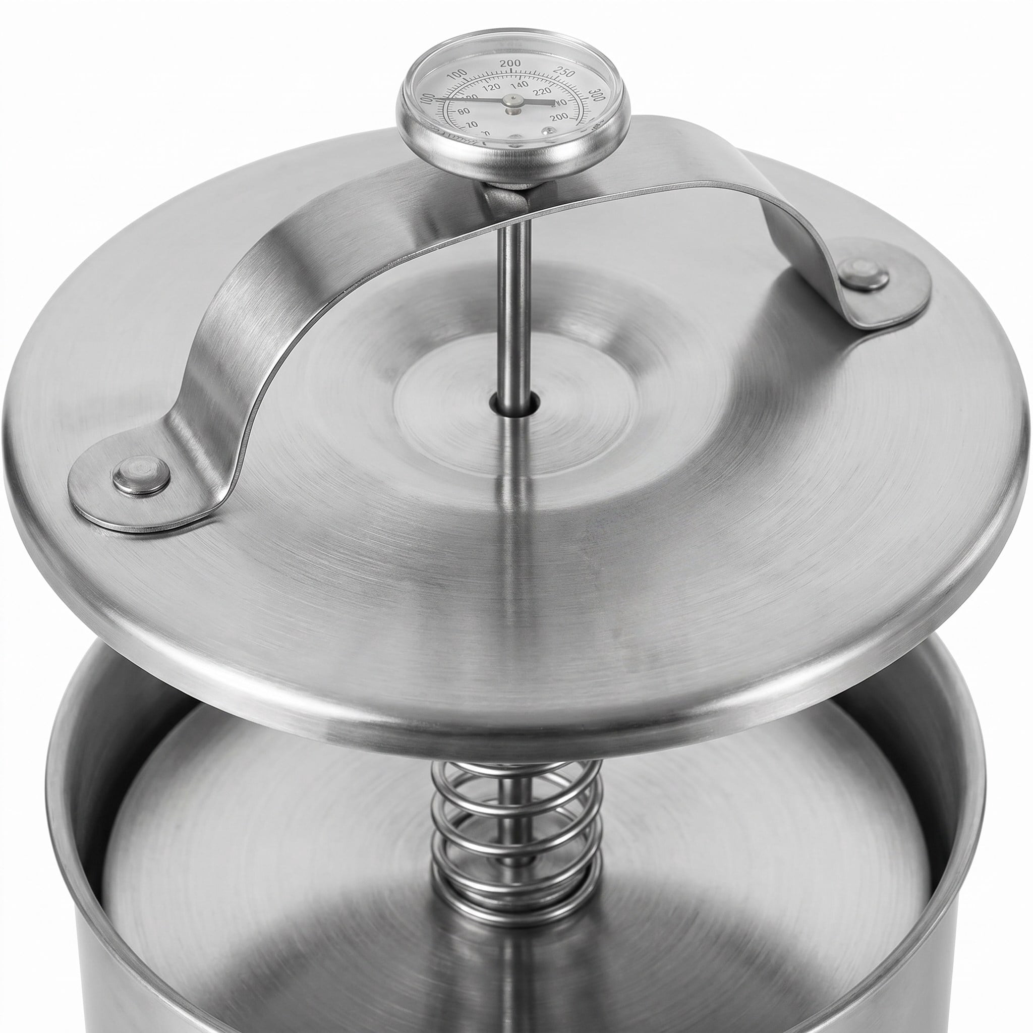 Stainless Steel Ham Maker Meat Press Cooker with Thermometer, DIY Homemade Deli Meat Mold for Bacon and Ham Making, Kitchen Use