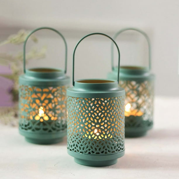 Iron Hollow Candlestick Candle Cup Tabletop Candlelight Dinner Decoration Christmas Decorative Lighting Items