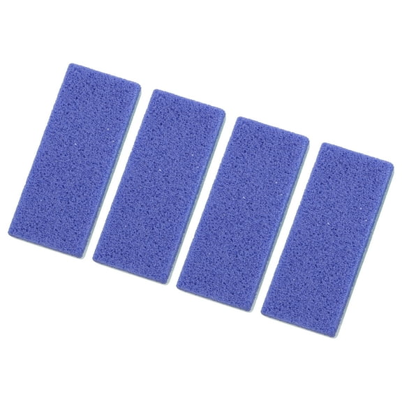 Unique Bargains 4 Pcs Foot Care Exfoliating Scrub Stone Double Sided Fine and Coarse Pumice Stone Blue