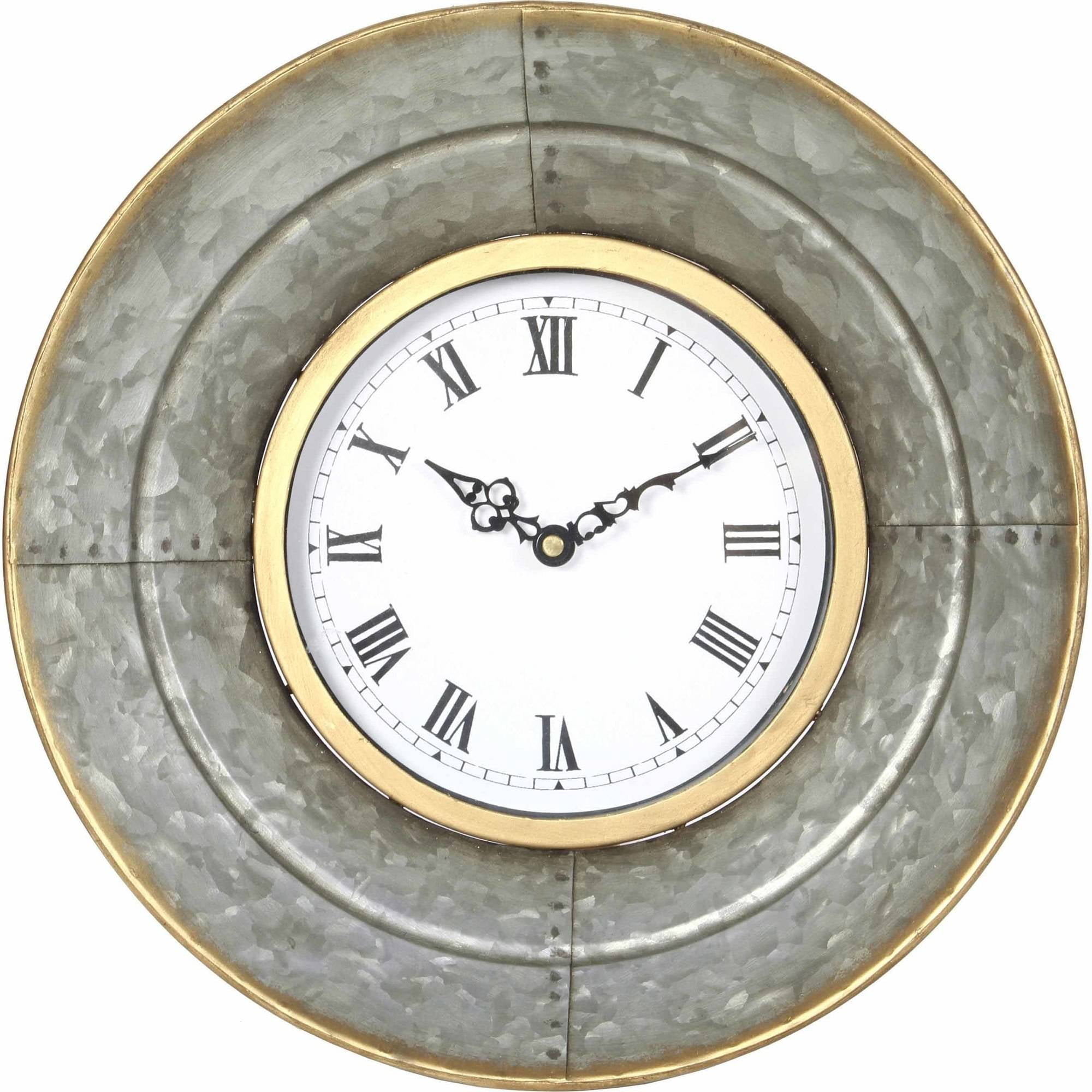 Mainstays 13"Dia Galvanized Wall Clock