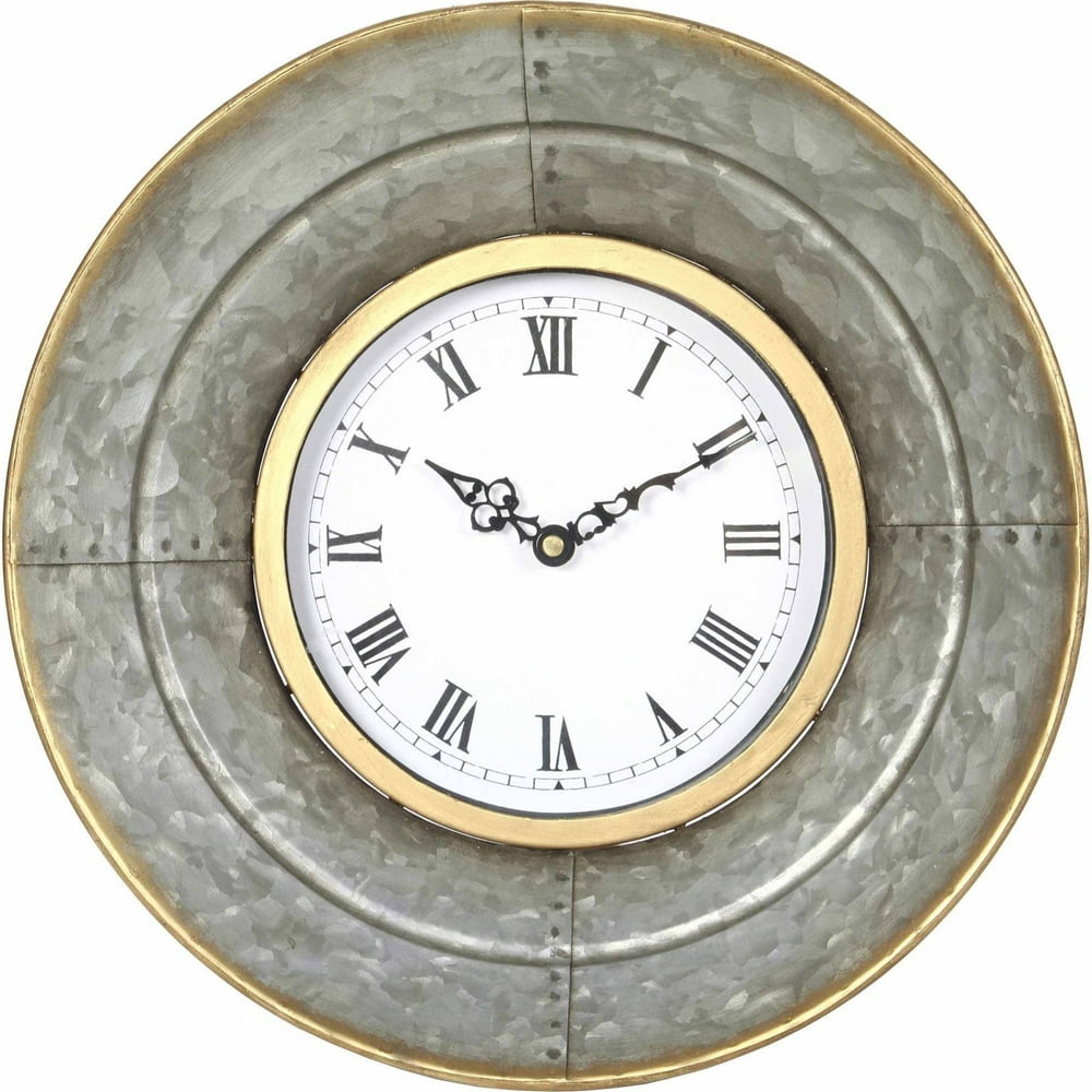 Mainstays 13"Dia Galvanized Wall Clock