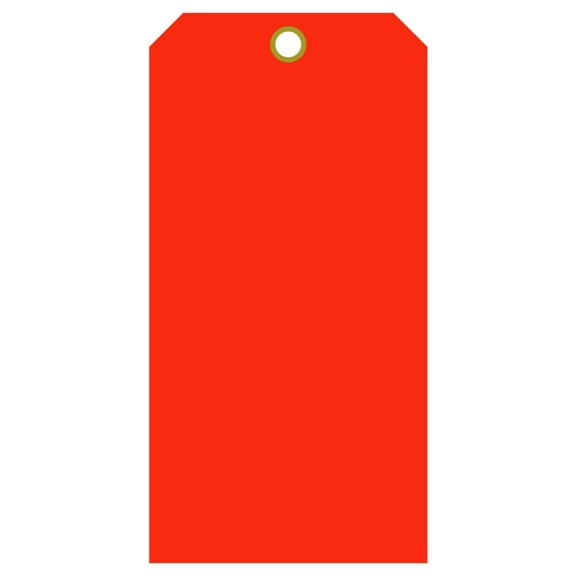 2 x 4 Fluorescent orange/red Plastic Waterproof tags 100 per pack