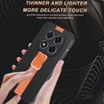 thumbnail image 3 of KADEM For Xiaomi Redmi Note 14 Pro 5G Case Leather TPU Acrylic Anti-Scratch Phone Cover - Orange, 3 of 5