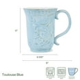thumbnail image 2 of Fitz and Floyd Toulouse 18 oz Blue Stoneware Mug (Set Of 4), 2 of 7